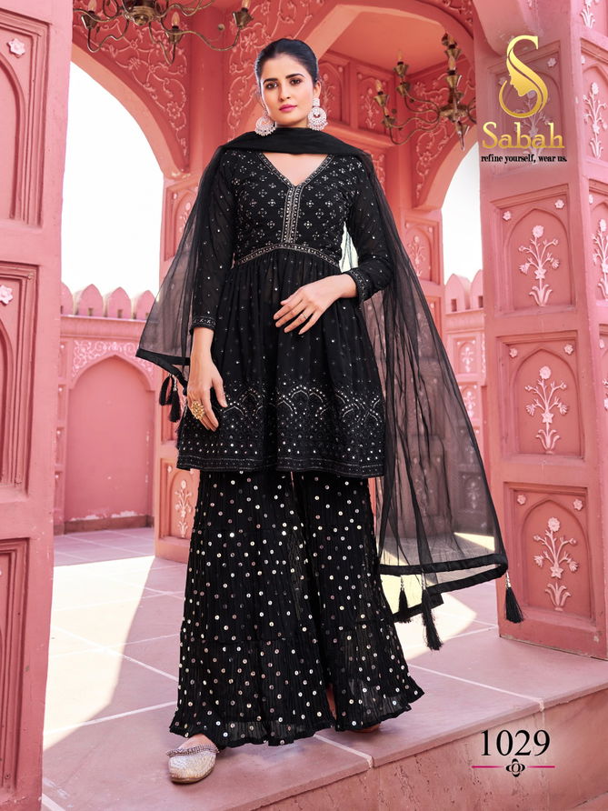 Sabah Georgette Plazzo Readymade Suit Wholesale Online